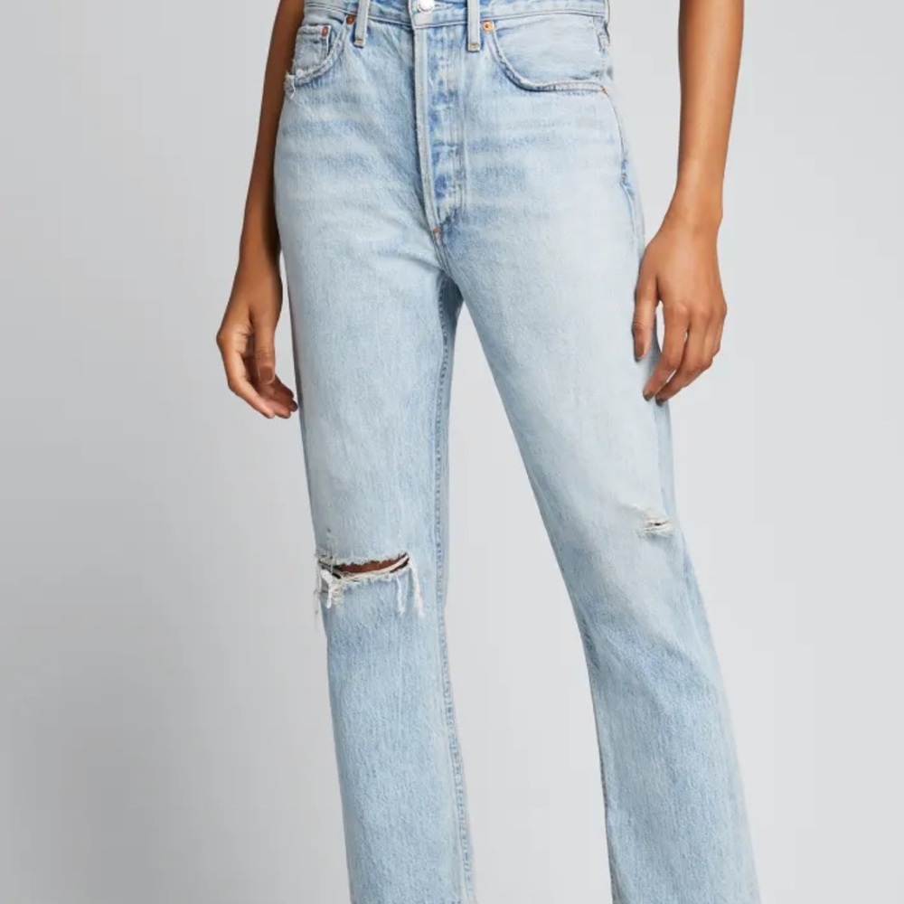 AGOLDE Riley High-Rise Straight Leg Jeans